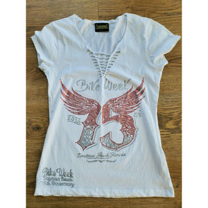 Bike Week 2016 75th Anniversary Women's Shirt Size Large